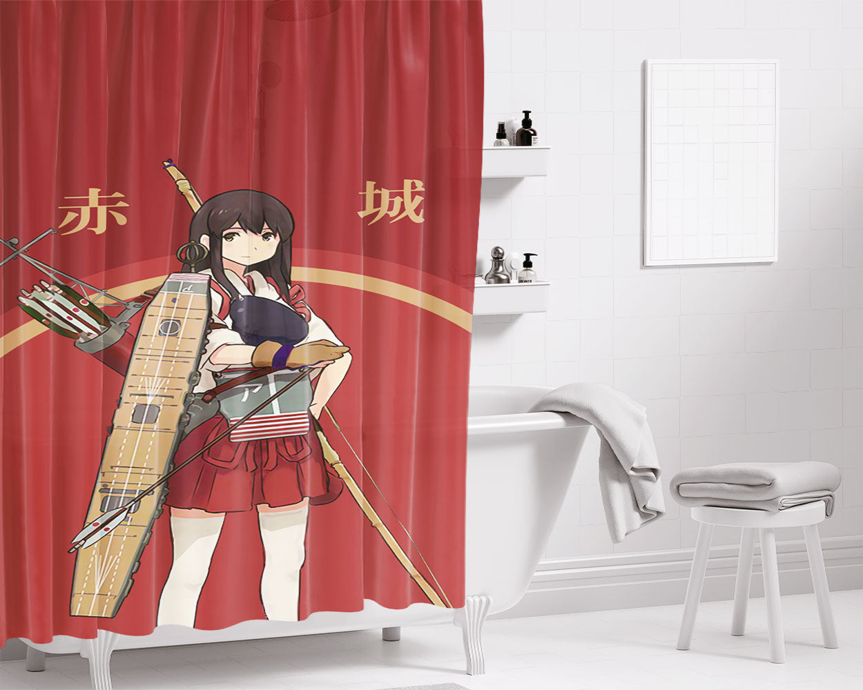 Akagi Kancolle Bathroom Shower Curtain Fabric Waterproof | 66 X 72 Inch