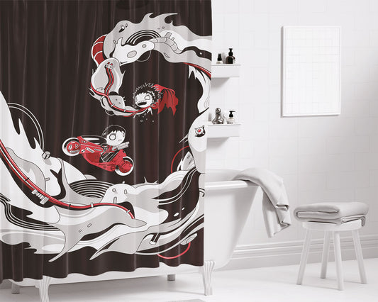 Akira Chibi Cute Bathroom Shower Curtain Fabric Waterproof | 66 X 72 Inch