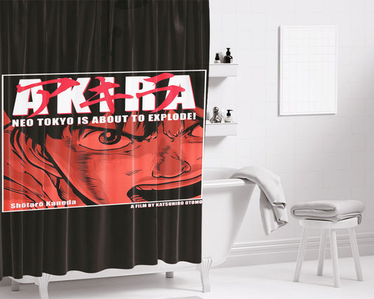 Akira Neo Tokyo Is About Explode Bathroom Shower Curtain Fabric Waterproof | 66 X 72 Inch