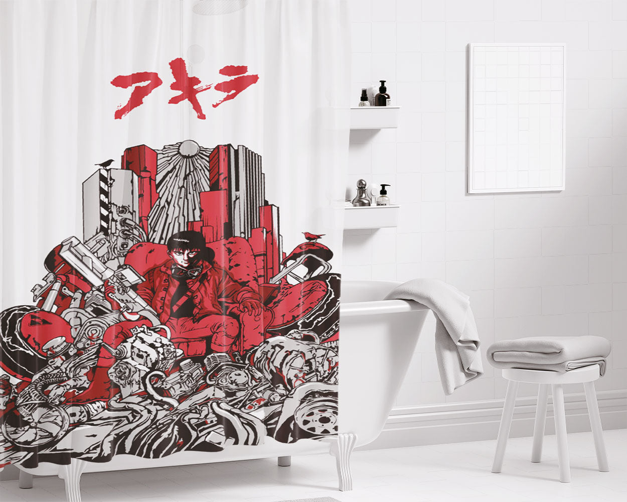 Akira Tetsuo Bathroom Shower Curtain Fabric Waterproof | 66 X 72 Inch
