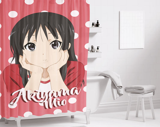 Akiyama Mio V2 Bathroom Shower Curtain Fabric Waterproof | 66 X 72 Inch