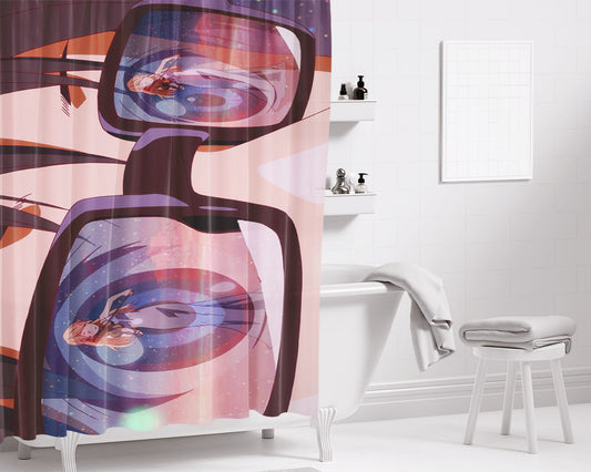 Arima Kousei & Kaori Your Lie In April Bathroom Shower Curtain Fabric Waterproof | 66 X 72 Inch