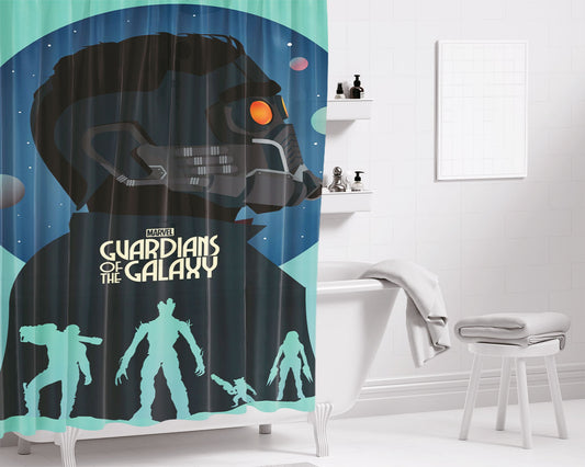 Guardian Of Galaxy Bathroom Shower Curtain Fabric Waterproof | 66 X 72 Inch