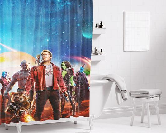 Guardian Of The Galaxy Bathroom Shower Curtain Fabric Waterproof | 66 X 72 Inch