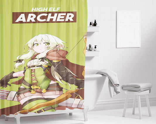 High Elf Archer Bathroom Shower Curtain Fabric Waterproof | 66 X 72 Inch
