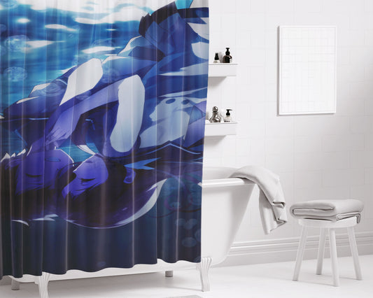 Hikari X Manaka Nagi No Asukara Bathroom Shower Curtain Fabric Waterproof | 66 X 72 Inch