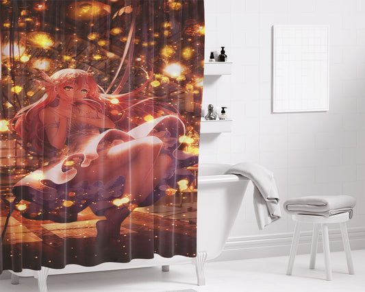 Hikari Bathroom Shower Curtain Fabric Waterproof | 66 X 72 Inch