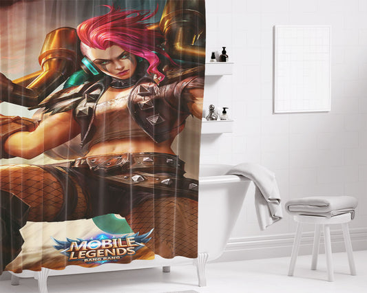 Hilda Of The Wastes Mobile Legend Bathroom Shower Curtain Fabric Waterproof | 66 X 72 Inch