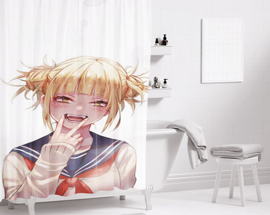 Himiko Toga Naughty My Hero Academia Bathroom Shower Curtain Fabric Waterproof | 66 X 72 Inch