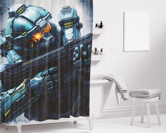 Halo 5 Guardians Fred Bathroom Shower Curtain Fabric Waterproof | 66 X 72 Inch