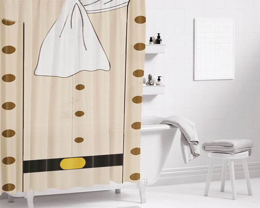Hamilton Clothes Bathroom Shower Curtain Fabric Waterproof | 66 X 72 Inch