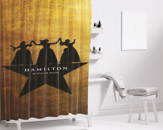 Hamilton Schuyler Sisters Musical Bathroom Shower Curtain Fabric Waterproof | 66 X 72 Inch