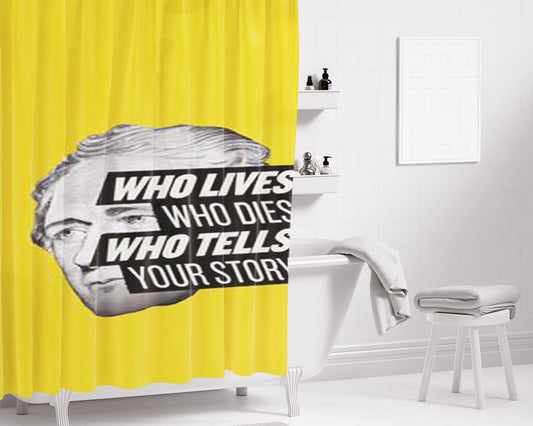 Hamilton Who Lives Who Dies Who Tells Your Story Bathroom Shower Curtain Fabric Waterproof | 66 X 72 Inch