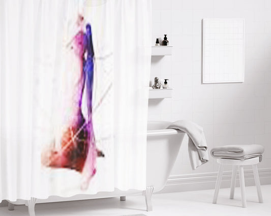 Hatsune Miku Vocaloid White Bathroom Shower Curtain Fabric Waterproof | 66 X 72 Inch