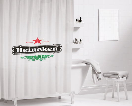 Heineken Bathroom Shower Curtain Fabric Waterproof | 66 X 72 Inch