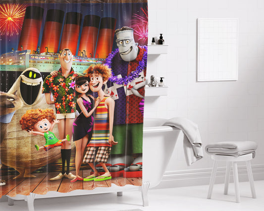 Hotel Transylvania 3 Bathroom Shower Curtain Fabric Waterproof | 66 X 72 Inch