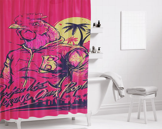 Hotline Miami Richard Bathroom Shower Curtain Fabric Waterproof | 66 X 72 Inch