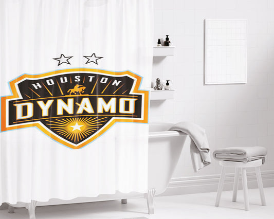 Houston Dynamo Stars Bathroom Shower Curtain Fabric Waterproof | 66 X 72 Inch