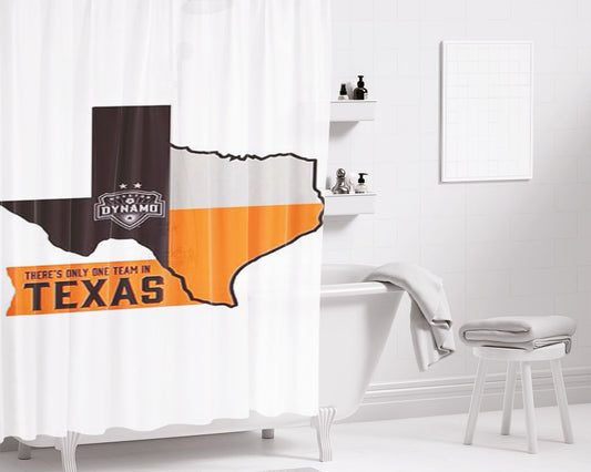 Houston Dynamo Texas Bathroom Shower Curtain Fabric Waterproof | 66 X 72 Inch