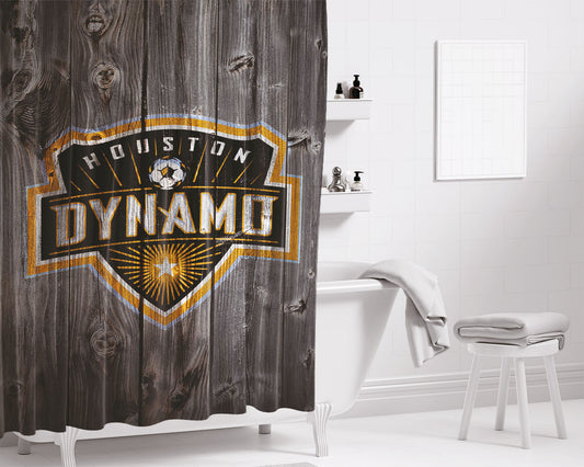 Houston Dynamo Bathroom Shower Curtain Fabric Waterproof | 66 X 72 Inch