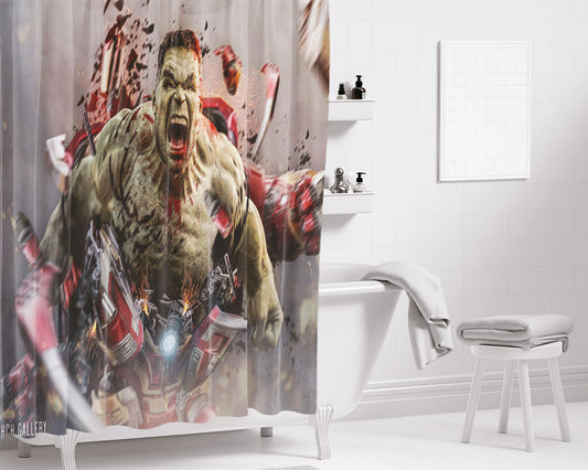 Hulk Bathroom Shower Curtain Fabric Waterproof | 66 X 72 Inch