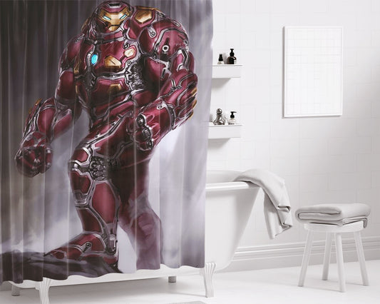 Hulkbuster Bathroom Shower Curtain Fabric Waterproof | 66 X 72 Inch