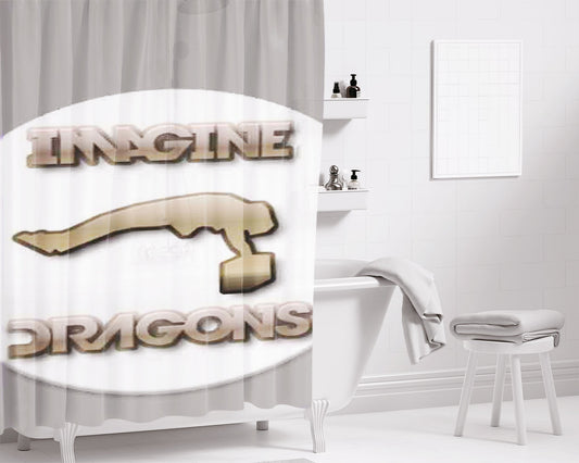 Imagine Dragons Fly People Bathroom Shower Curtain Fabric Waterproof | 66 X 72 Inch
