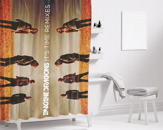 Imagine Dragons It 'S Time To Remixes Bathroom Shower Curtain Fabric Waterproof | 66 X 72 Inch