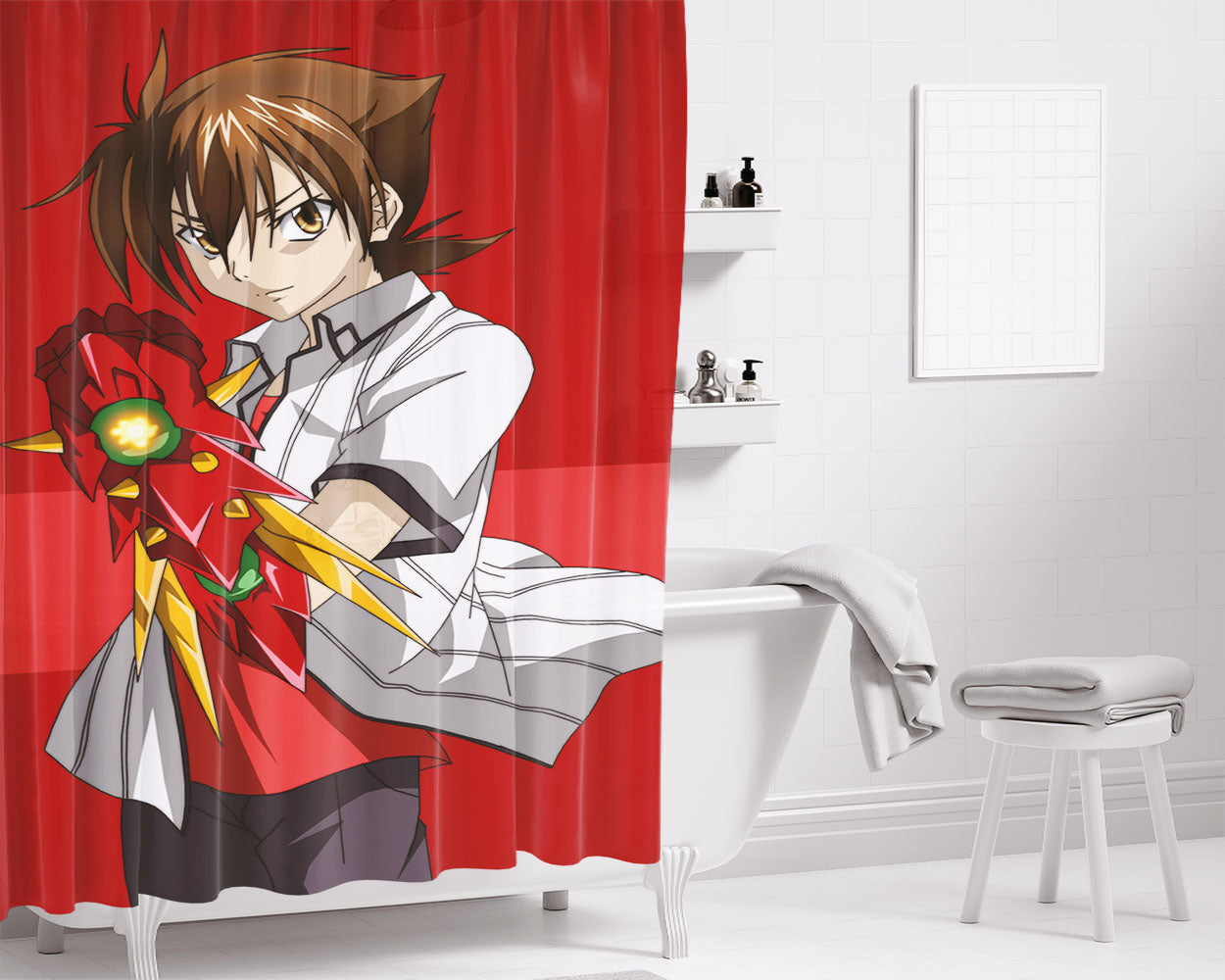Issei Hyoudou High Scool Dxd Bathroom Shower Curtain Fabric Waterproof | 66 X 72 Inch