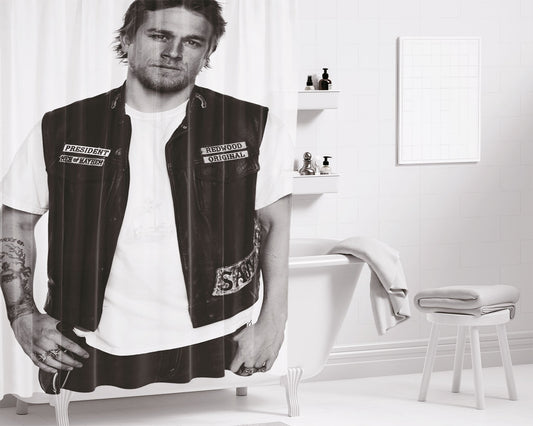 Jax Teller Bathroom Shower Curtain Fabric Waterproof | 66 X 72 Inch