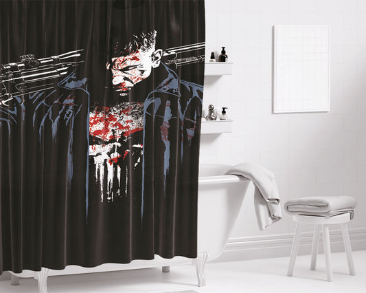 Jon Bernthal Sniper Rifle Bathroom Shower Curtain Fabric Waterproof | 66 X 72 Inch