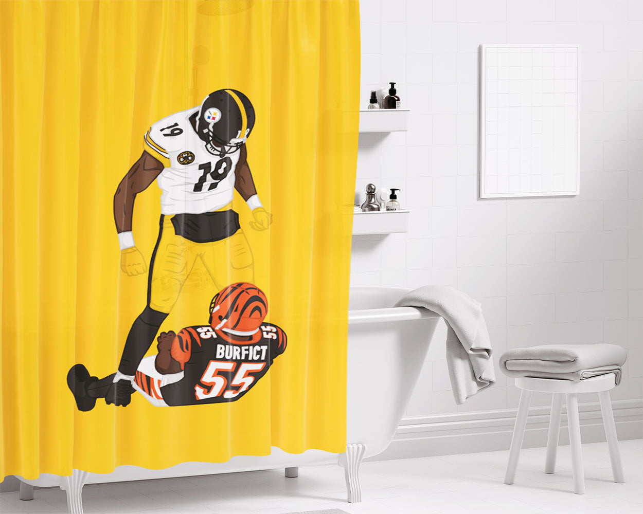 Juju Smash - Copy Bathroom Shower Curtain Fabric Waterproof | 66 X 72 Inch