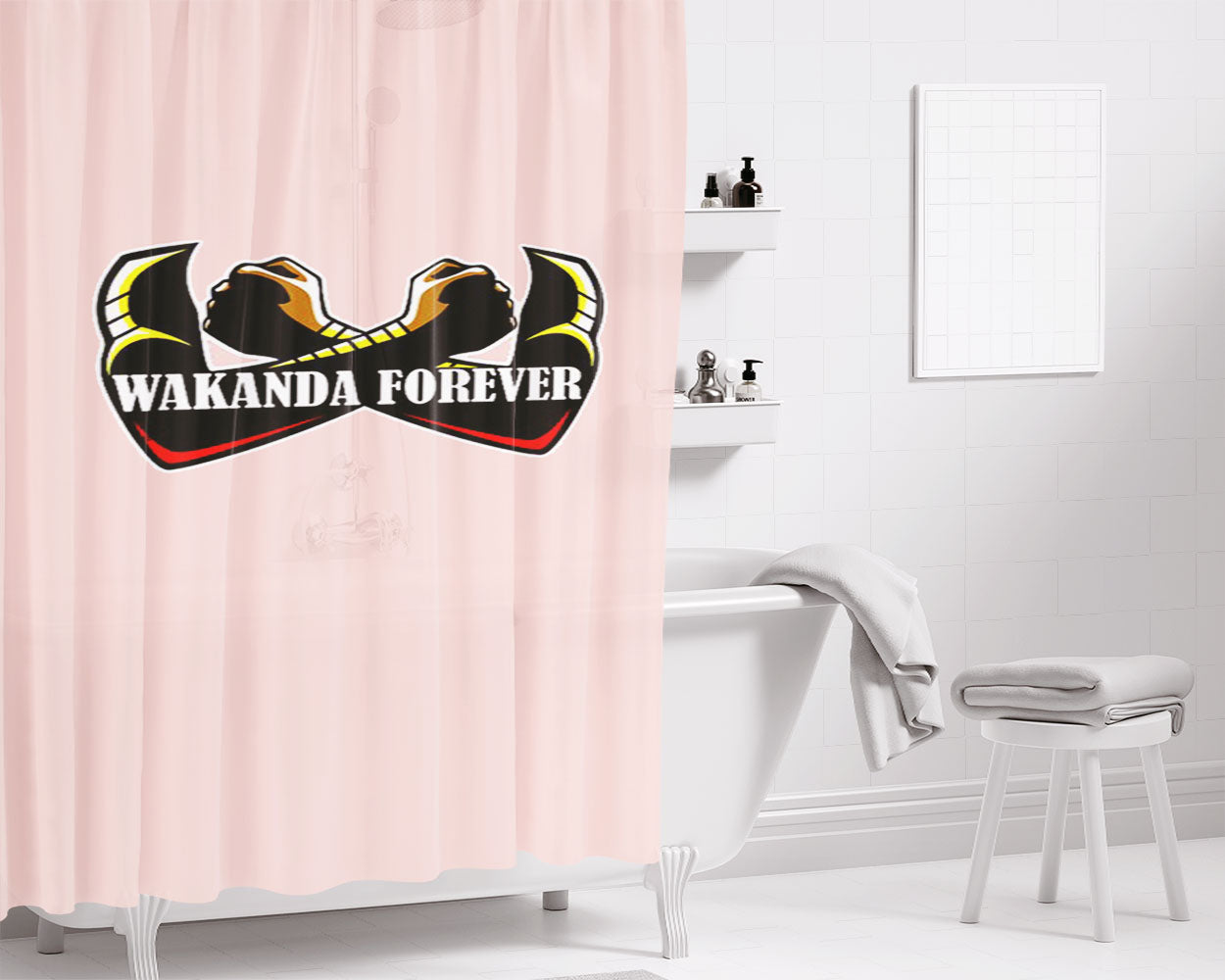King Of Wakanda Bathroom Shower Curtain Fabric Waterproof | 66 X 72 Inch