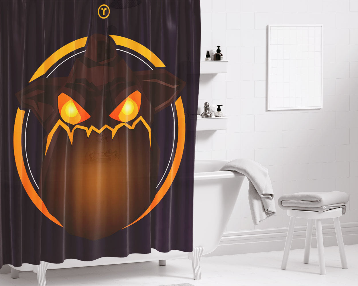 Lava Hound Bathroom Shower Curtain Fabric Waterproof | 66 X 72 Inch
