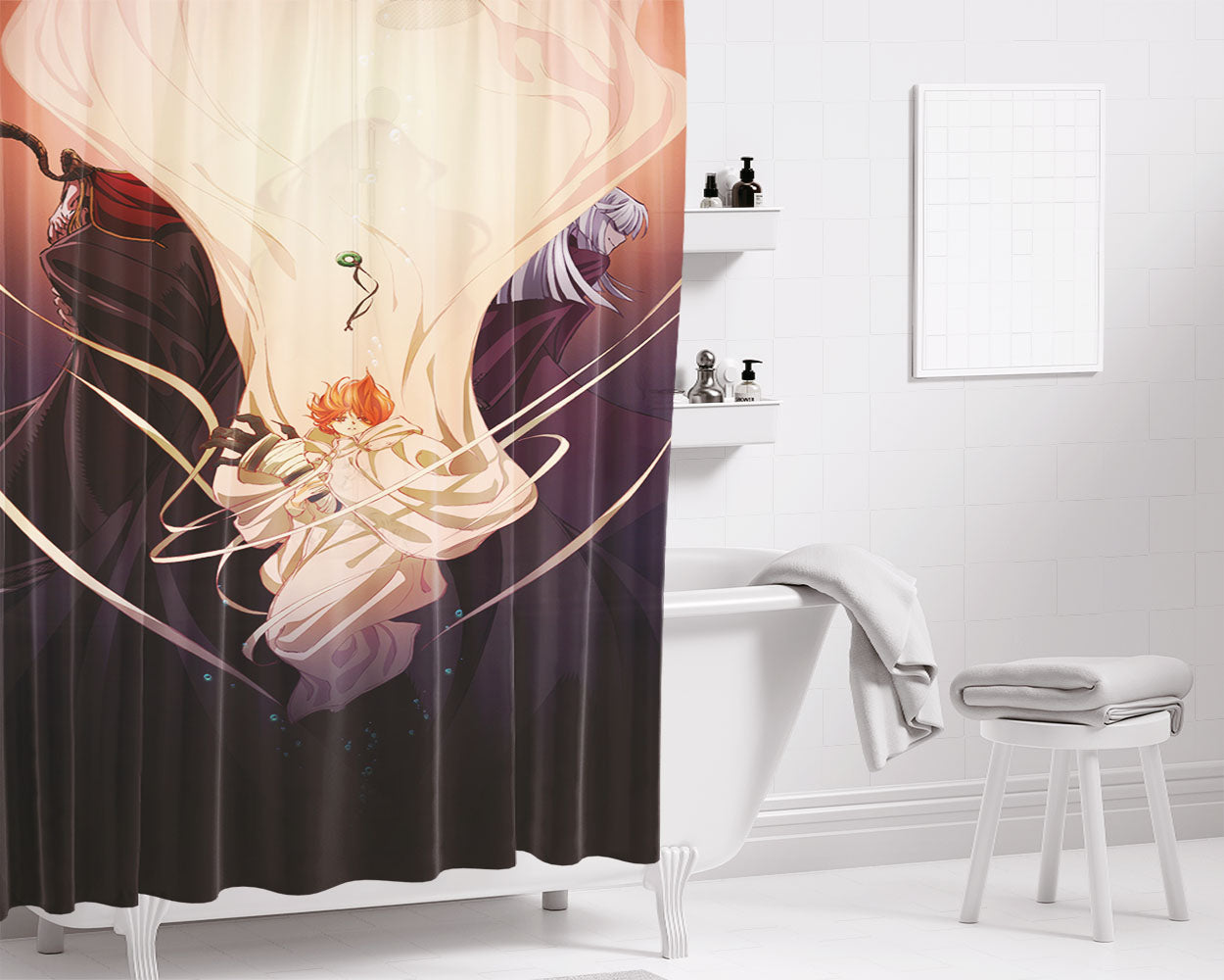 Mahoutsukaithe Ancient Magus Bride Bathroom Shower Curtain Fabric Waterproof | 66 X 72 Inch