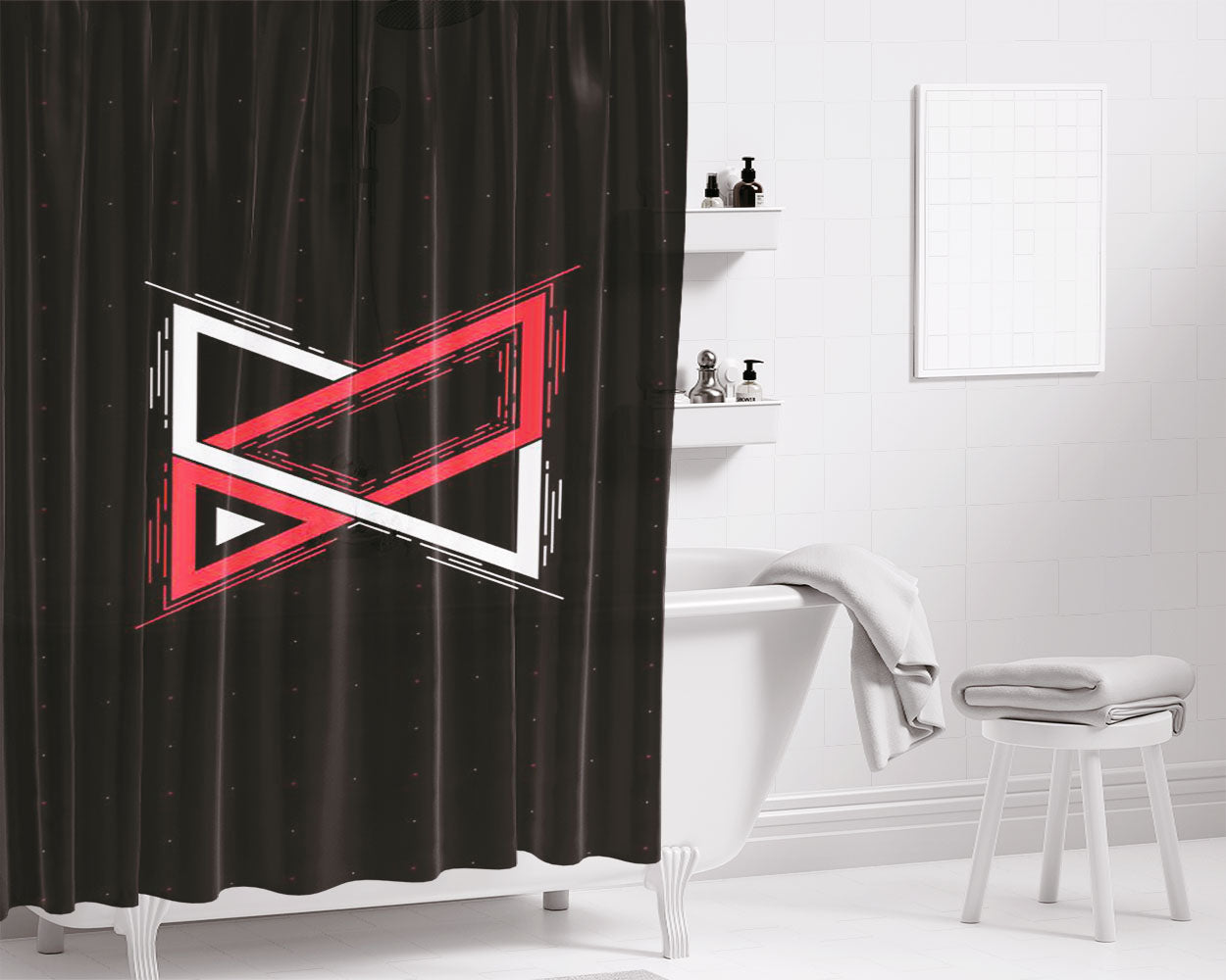 Mkbhd Logo Bathroom Shower Curtain Fabric Waterproof | 66 X 72 Inch