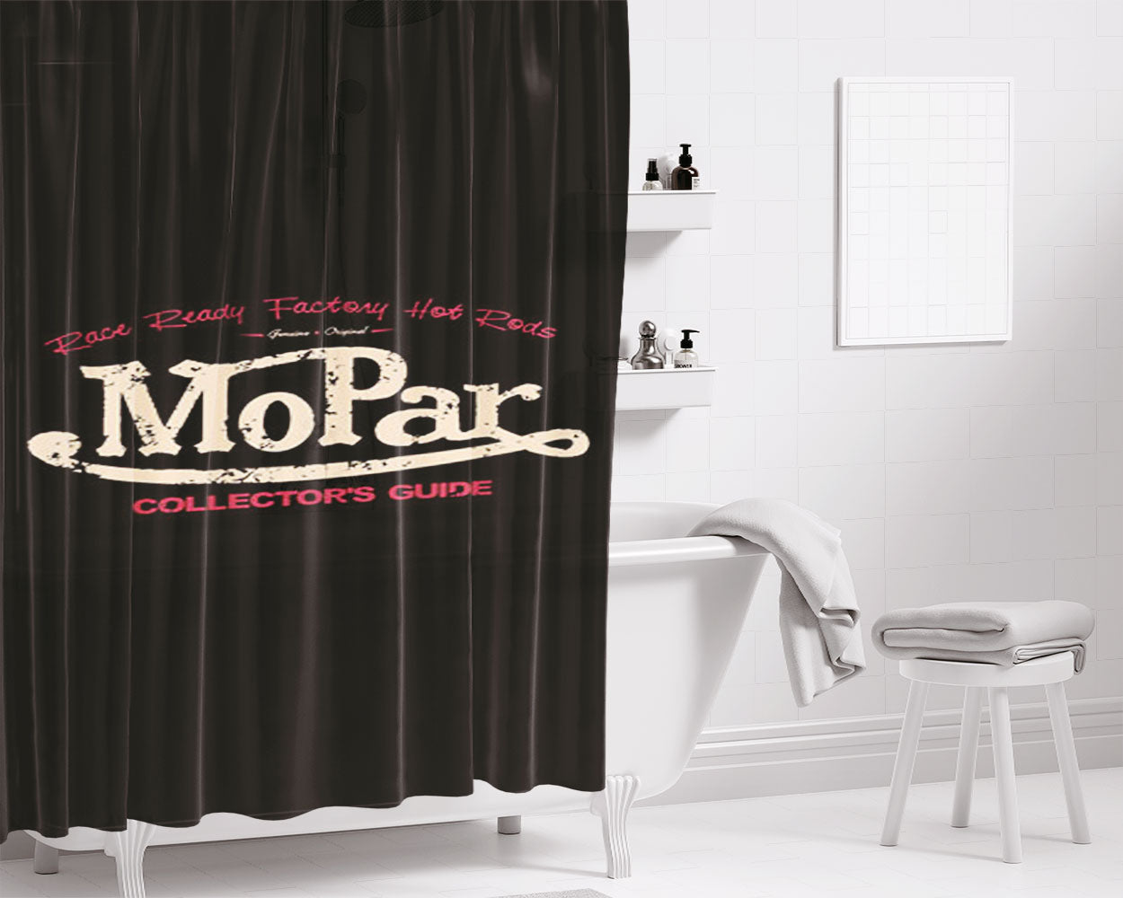 Mopar Bathroom Shower Curtain Fabric Waterproof | 66 X 72 Inch