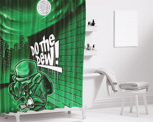 Mountain Dew Bathroom Shower Curtain Fabric Waterproof | 66 X 72 Inch