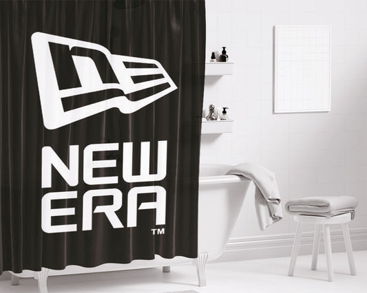 New Era Logo Bathroom Shower Curtain Fabric Waterproof | 66 X 72 Inch