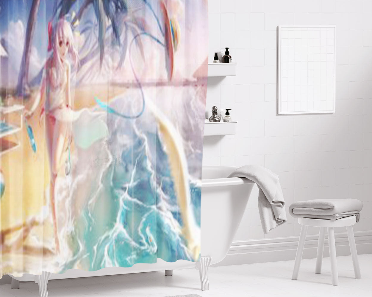 Paradise Seraph Of The End Bathroom Shower Curtain Fabric Waterproof | 66 X 72 Inch