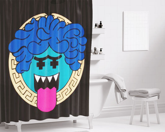 Pink Dolphin Bathroom Shower Curtain Fabric Waterproof | 66 X 72 Inch