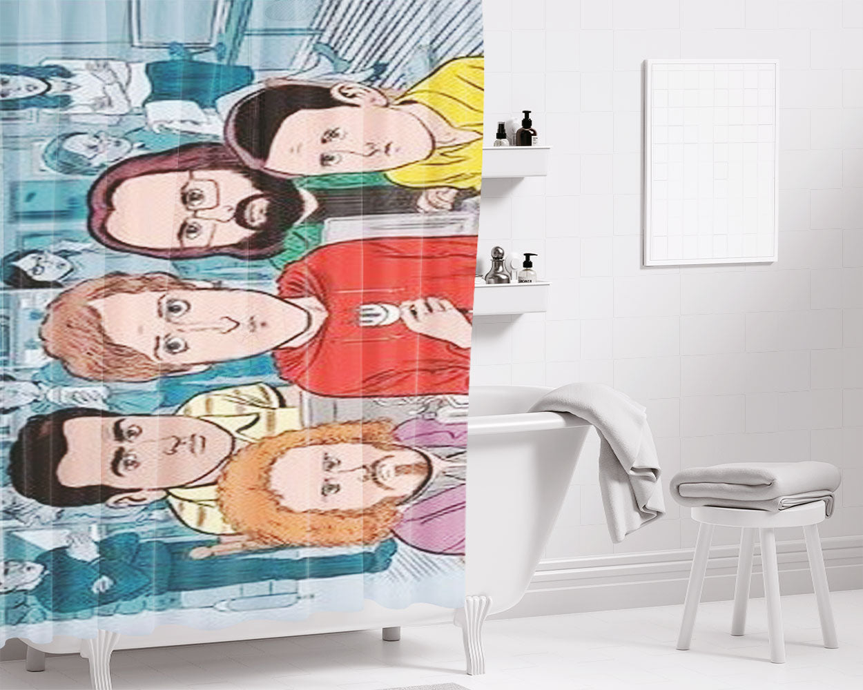 Silicon Valley Bathroom Shower Curtain Fabric Waterproof | 66 X 72 Inch