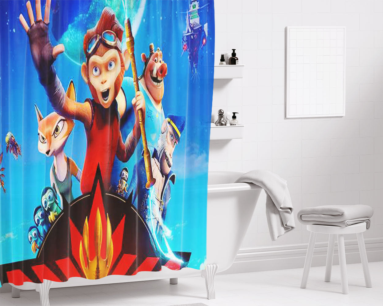 Spark Bathroom Shower Curtain Fabric Waterproof | 66 X 72 Inch