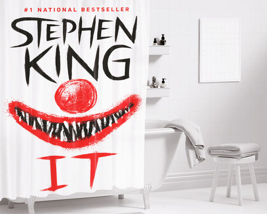 Stephen King It National Best Seller Bathroom Shower Curtain Fabric Waterproof | 66 X 72 Inch