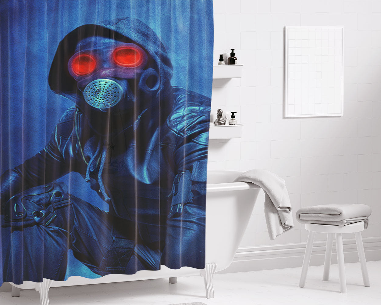 The Awakener Blue Bathroom Shower Curtain Fabric Waterproof | 66 X 72 Inch