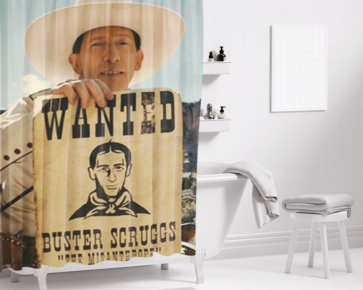 The Ballad Of Buster Scruggs Bathroom Shower Curtain Fabric Waterproof | 66 X 72 Inch