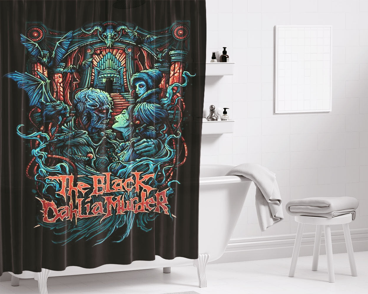 The Black Dahlia Murder Bathroom Shower Curtain Fabric Waterproof | 66 X 72 Inch