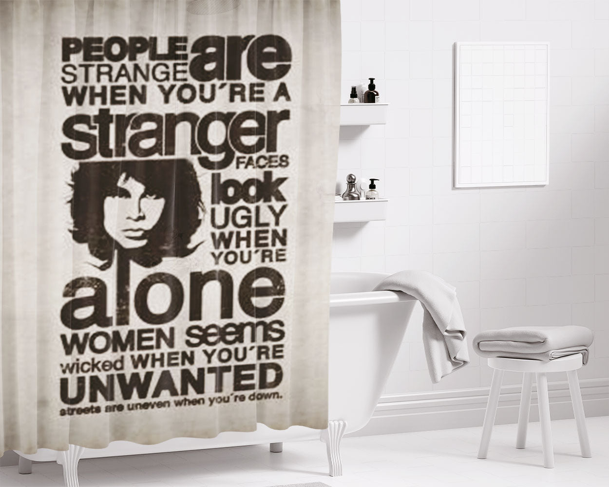 The Doors Poster Bathroom Shower Curtain Fabric Waterproof | 66 X 72 Inch