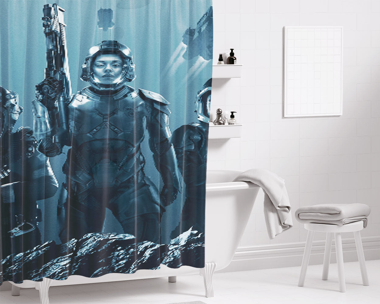 The Expanse Tv Shows Bathroom Shower Curtain Fabric Waterproof | 66 X 72 Inch