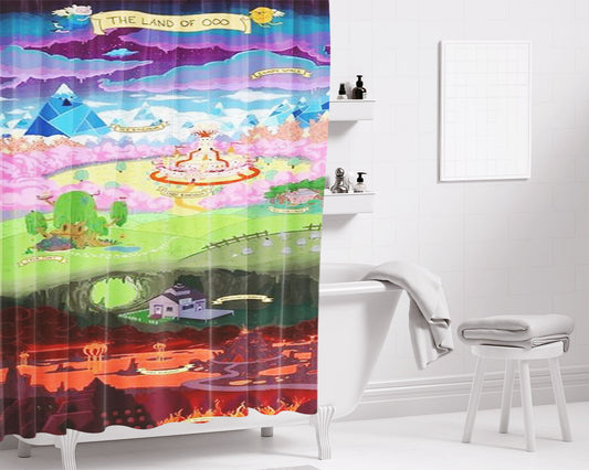 The Land Of Ooo1 Bathroom Shower Curtain Fabric Waterproof | 66 X 72 Inch